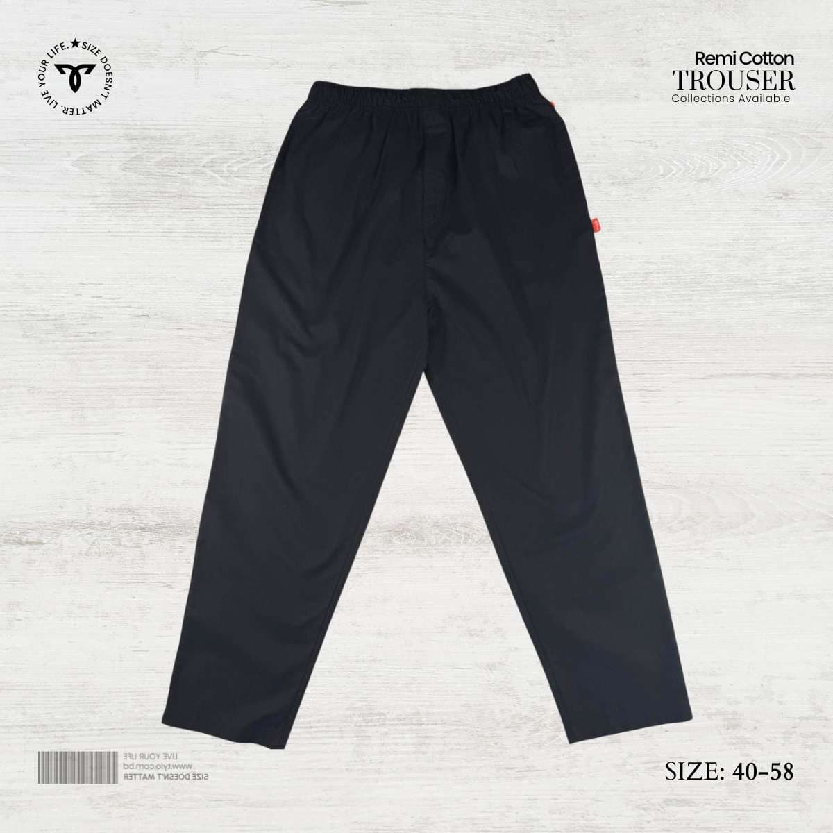 Remi Cotton Relaxed Trouser – Classic Black