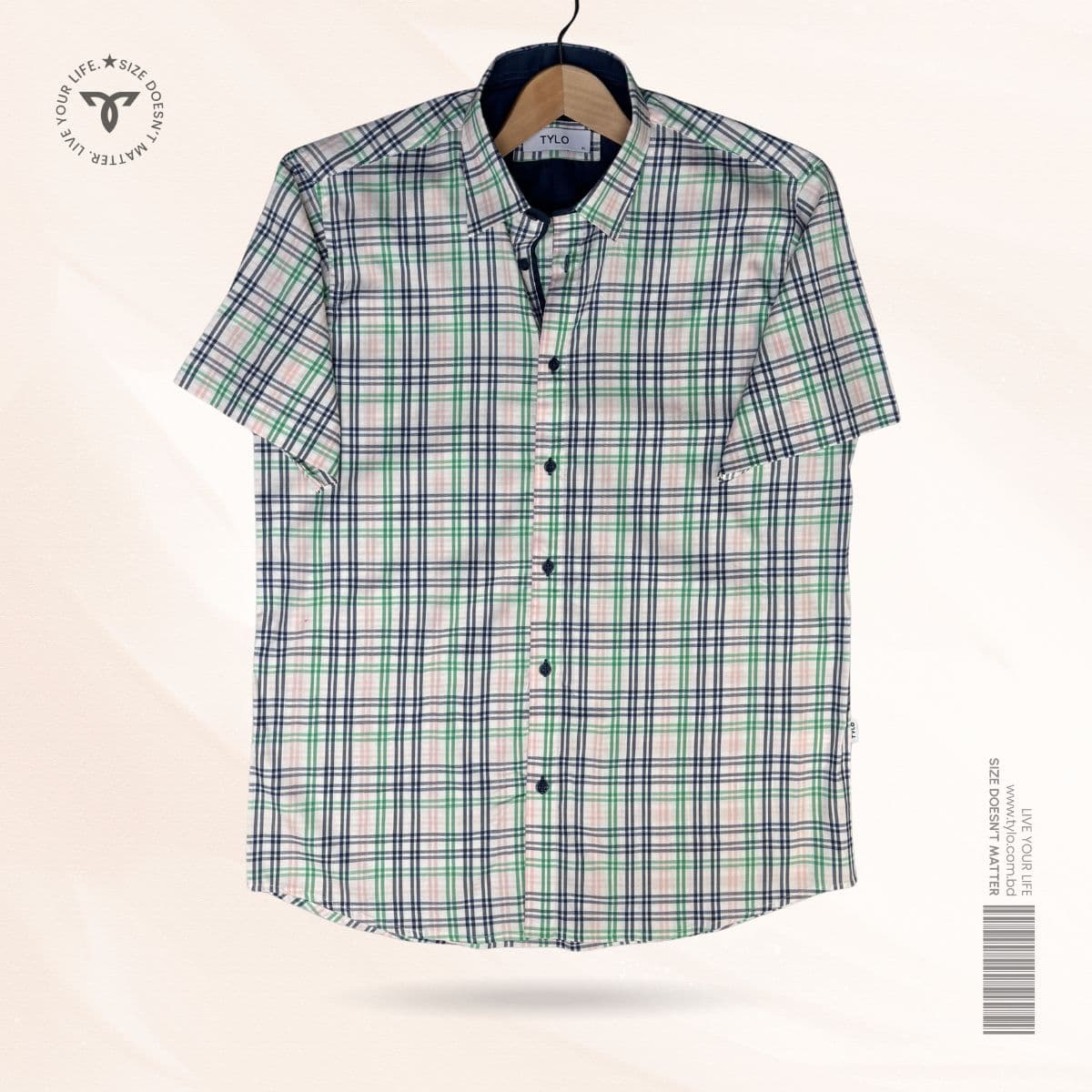Botanical Plaid Half Sleeve Shirt