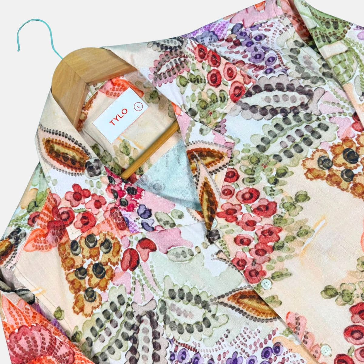 Multicolor Floral Print Cuban Collar Shirt alternate