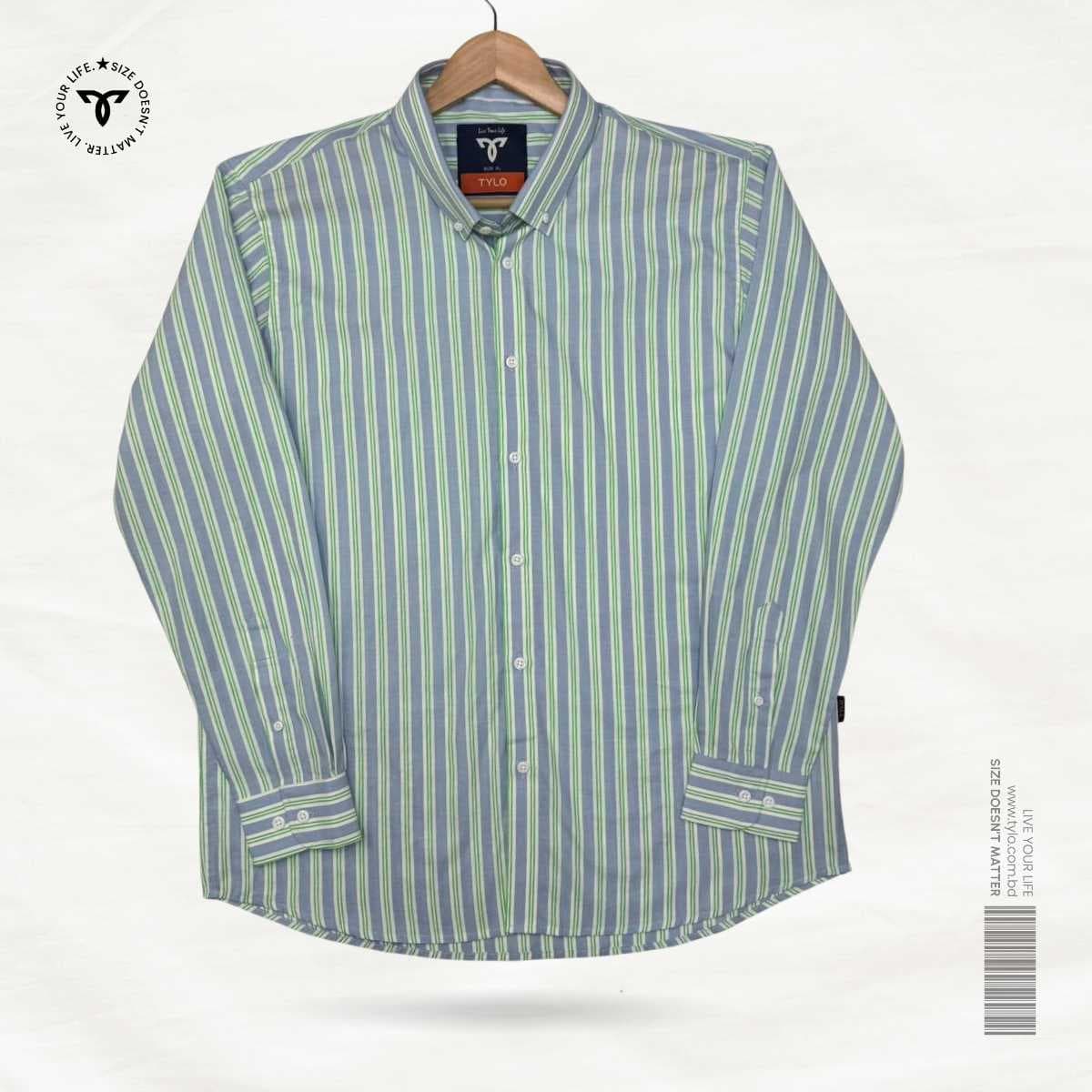 Mint Linear Stripe Premium Shirt