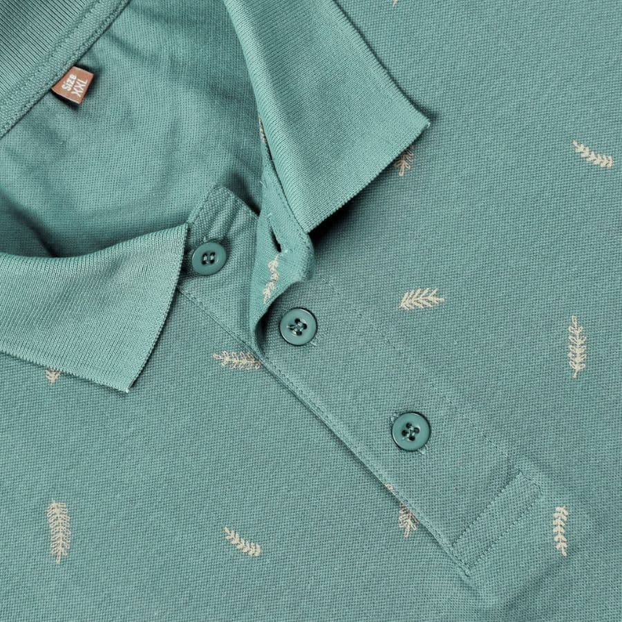 Aqua Mint Fern Polo T-shirt alternate