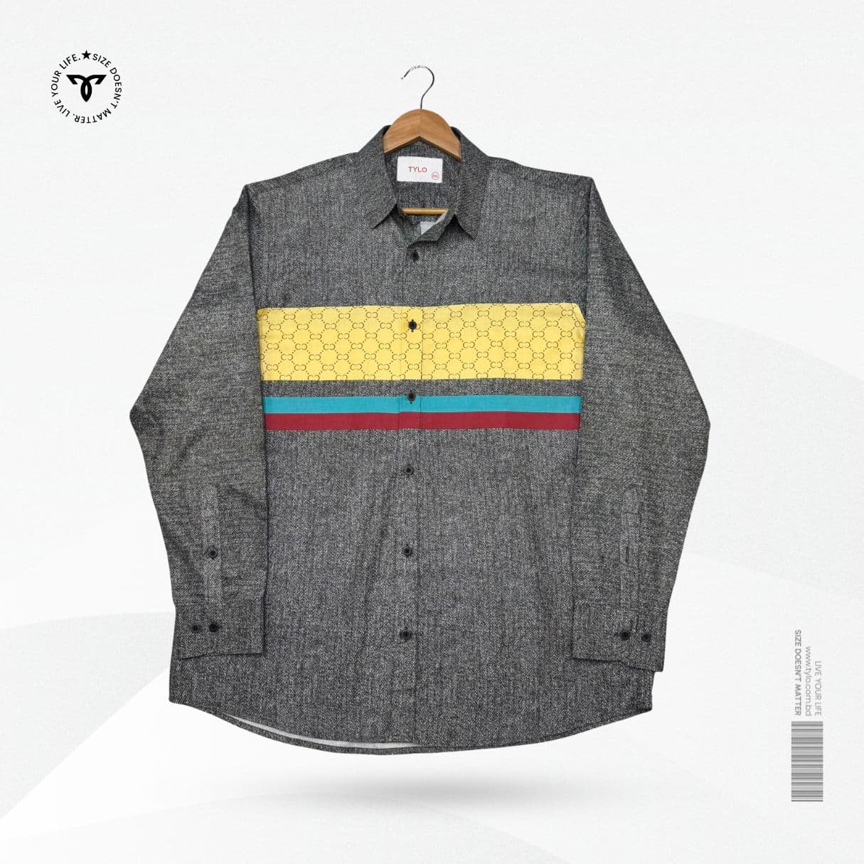 Dravit Grey Patterned STYLE SHIRT