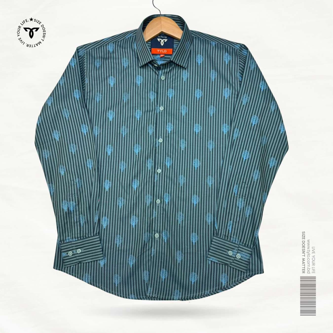Slate Palm Stripe Premium Shirt